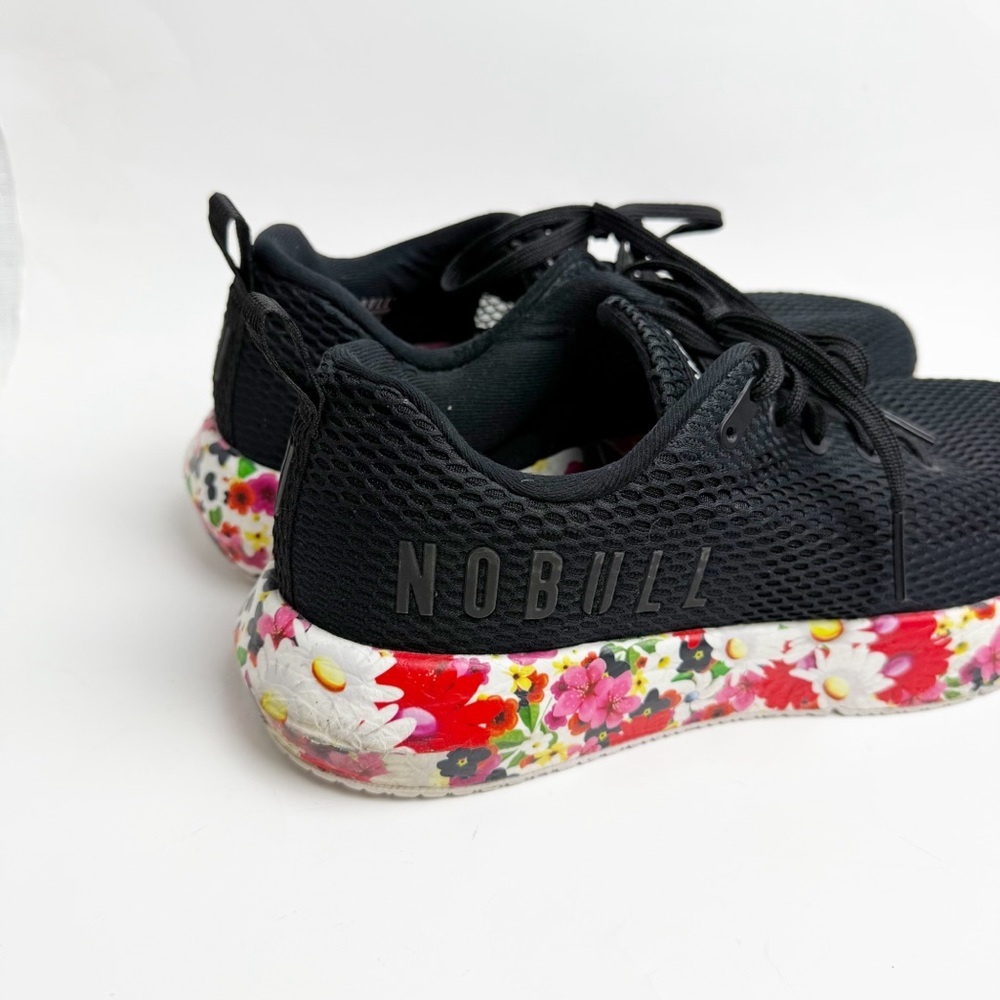 Nobull Black Floral Mesh Sneakers Size 11 - Picture 3 of 7